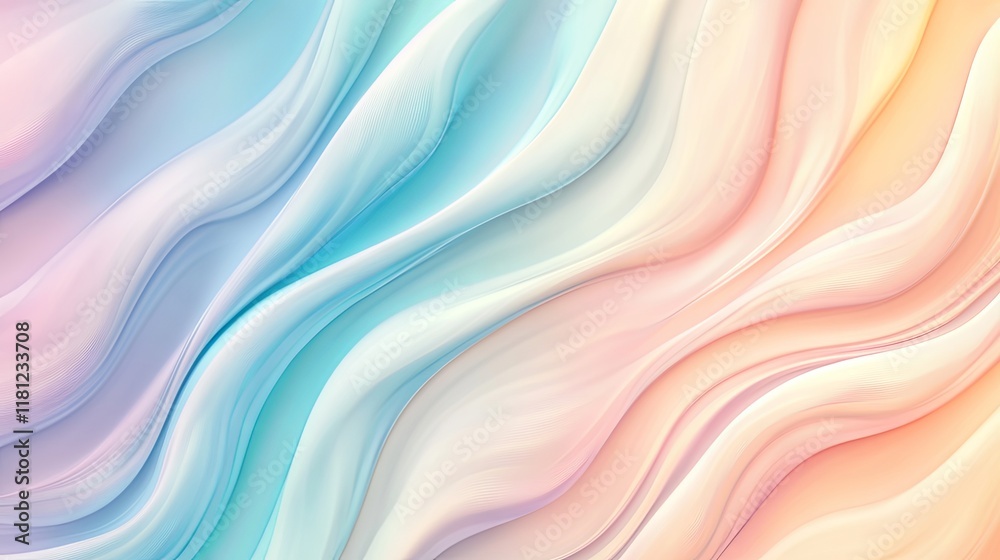 Fototapeta premium Abstract Pastel Flowing Waves Background Design