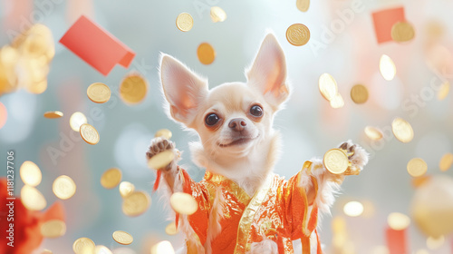 Chihuahua in Chinese New Ye...