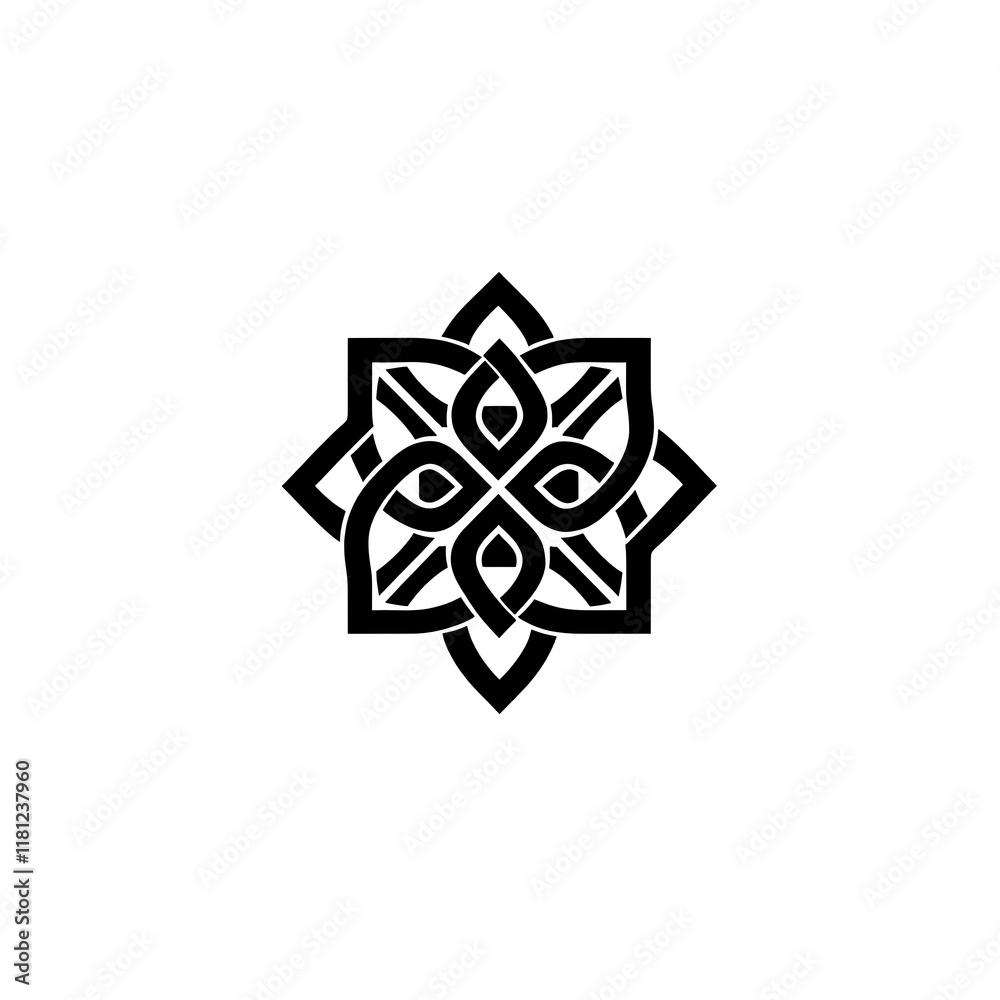 Intricate geometric pattern symbolizing unity. Intricate geometric pattern symbolizing unity.