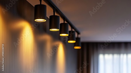 Modern Track Lighting Design with Warm Ambiance