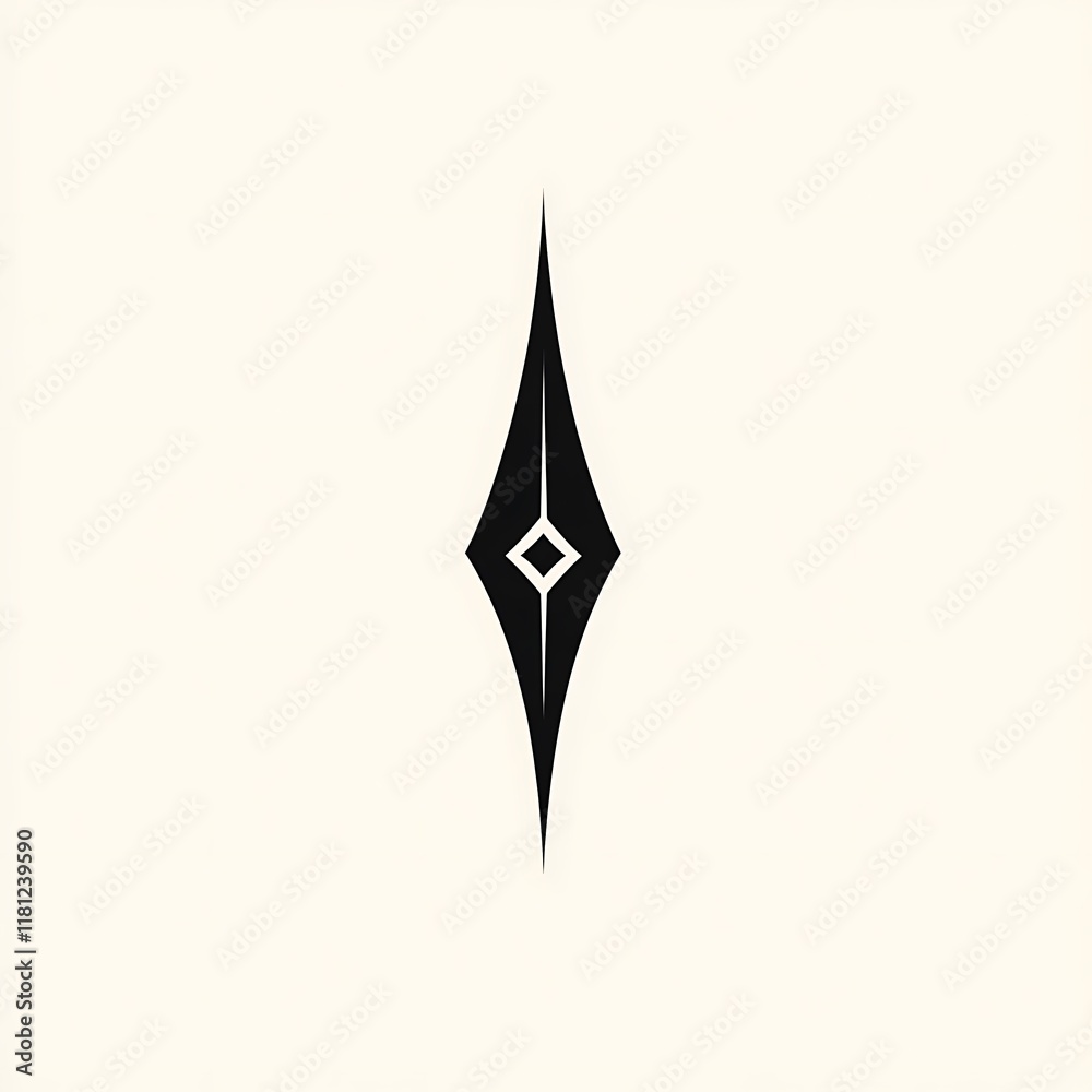 Fototapeta premium Abstract black and white diamond shape design.