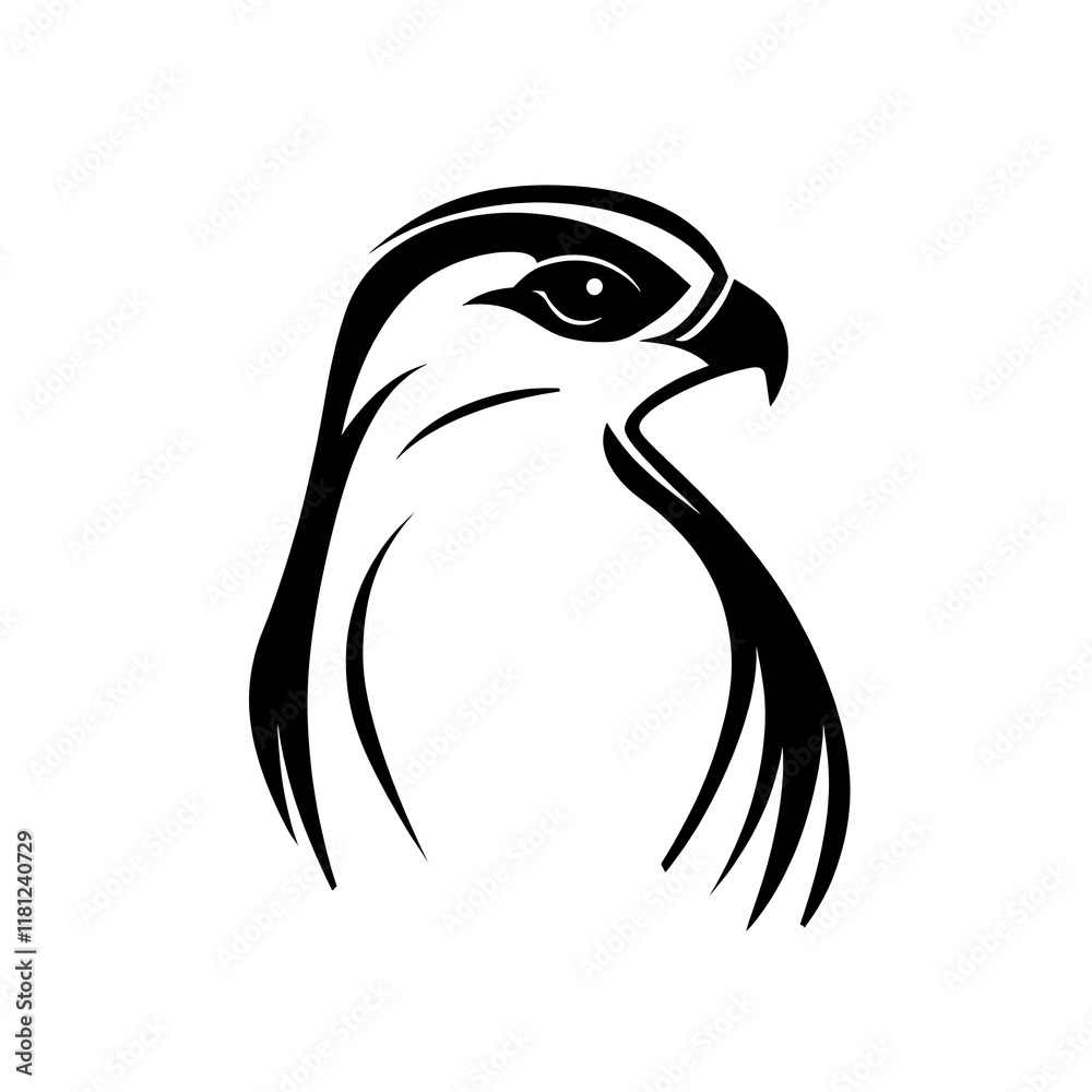 Fototapeta premium Stylized illustration of a bird's head.