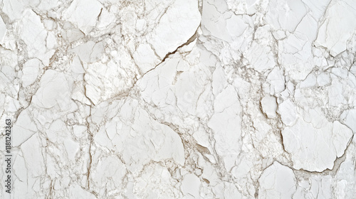White Marble Texture Background with Gray Veins, Ideal for Design Cover or Banner, Featuring Central Empty Area and Copy Space