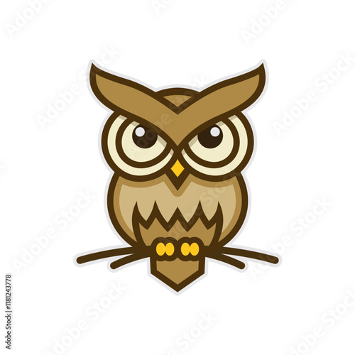 Majestic Owl Logo Vector for Sports Team, Basketball or Esports Fan Club, simple and modern owl logo illustration for company, business, community, team