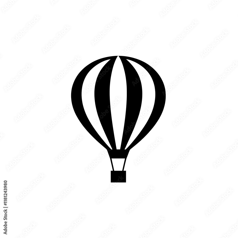 Obraz premium Simple illustration of a hot air balloon.