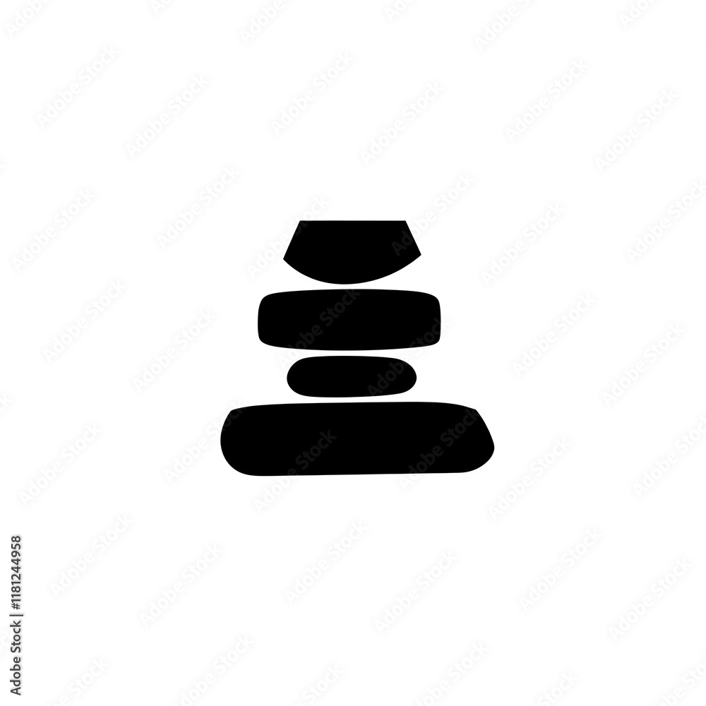 Stacked stones symbolizing balance and tranquility.