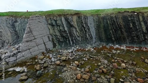 Drone shot of the Green Point in the province of Newfoundland and Labrador, Canada, during daytime