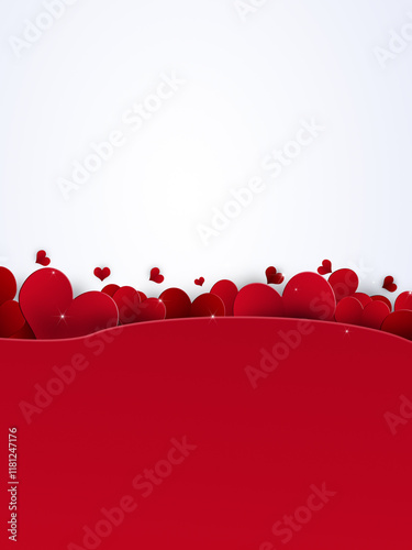 Valentines day Red Hearts poster