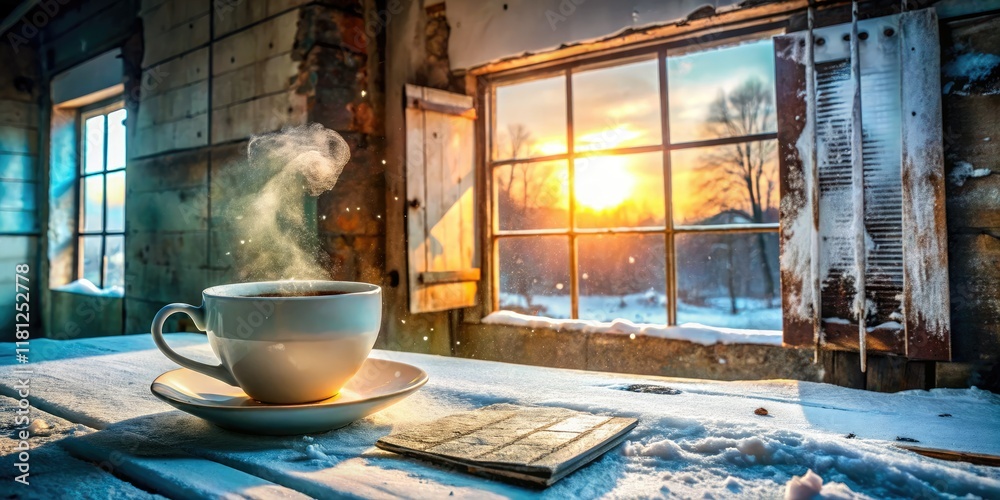 Obraz premium Capture winter's urban beauty on December 19th: an exploration photography coffee break awaits.