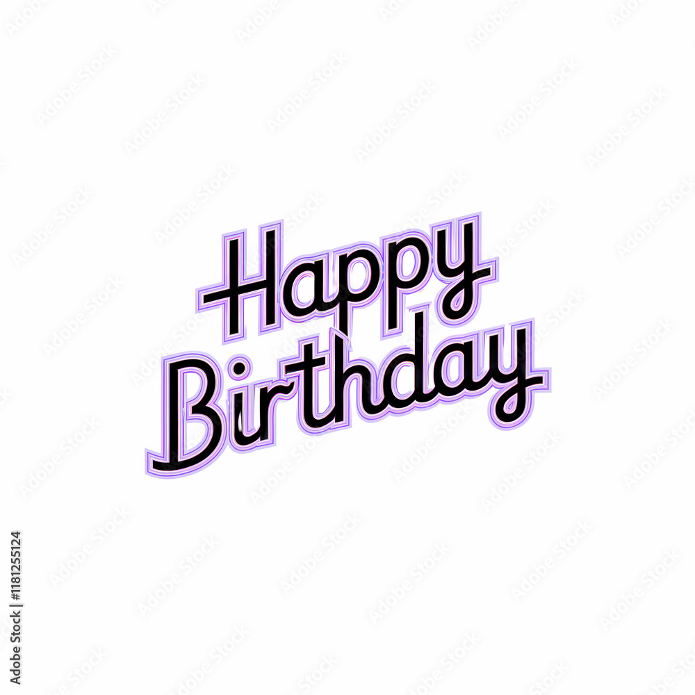 Happy Birthday Logo Icon Isolated On White Background Happy Birthday Logo Icon Isolated On White Background