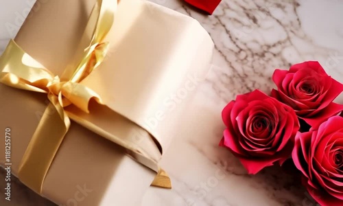 Elegant romantic scene with glowing candles and vibrant floral decor for a cozy atmosphere. photo