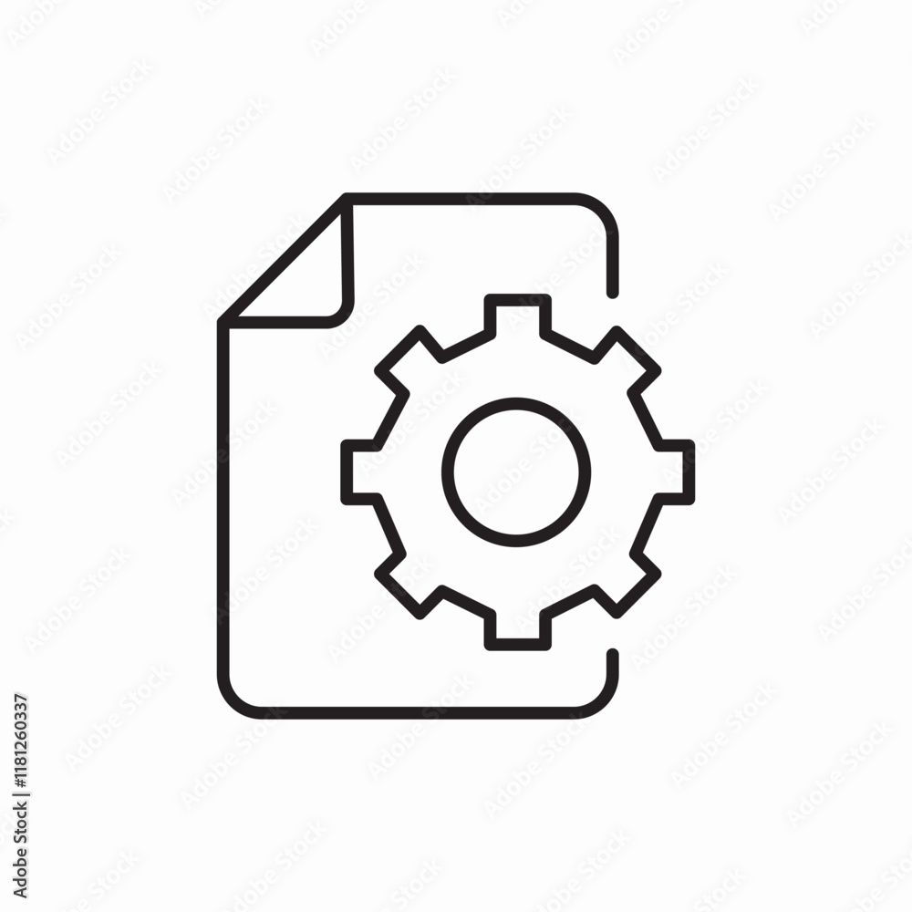 Document Settings File Configuration System icon vector sign Document Settings File Configuration System icon vector sign