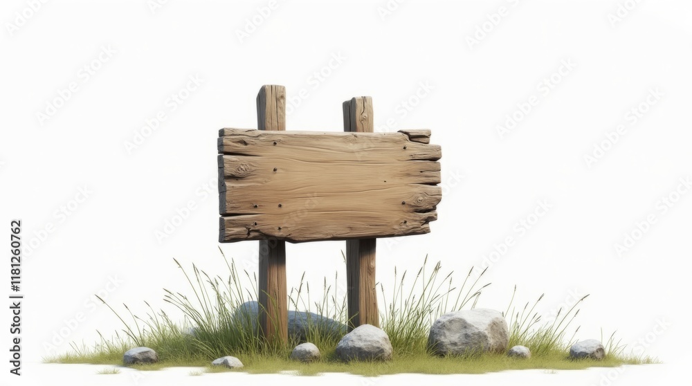 Rustic Wooden Sign in Nature Rustic Wooden Sign in Nature