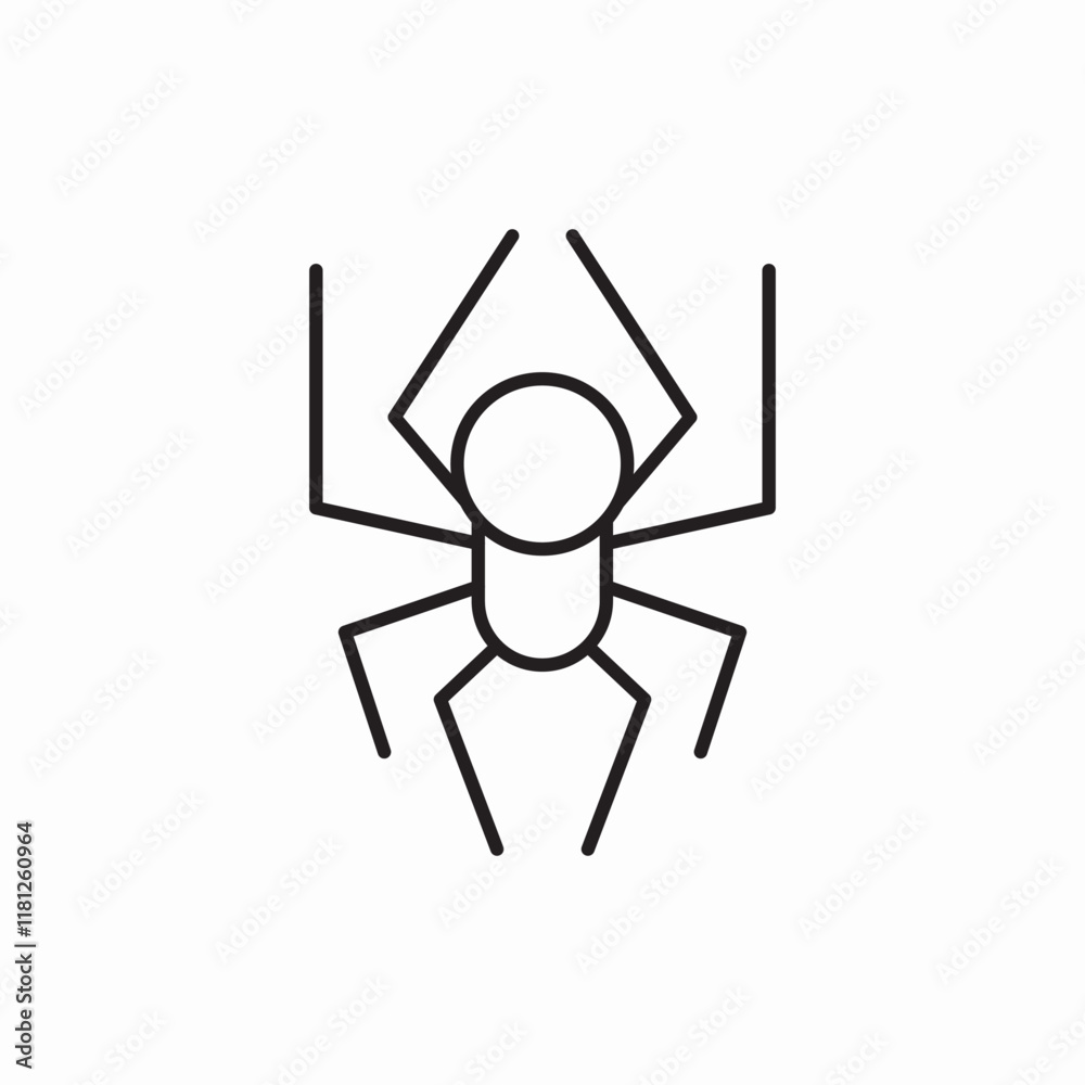 Obraz premium Spider Arachnid Web Nature icon vector sign