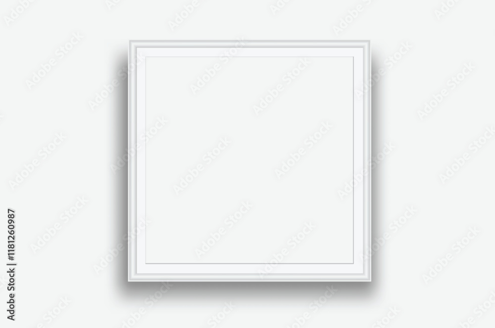 Realistic Square blank plastic or wood frame photo mockup. Empty wall photo framing template isolated on background. Vector mockup for picture, painting, poster, photographs or art gallery
Realistic Square blank plastic or wood frame photo mockup. Empty wall photo framing template isolated on background. Vector mockup for picture, painting, poster, photographs or art gallery