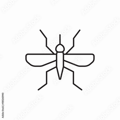 mosquito gnat icon vector sign