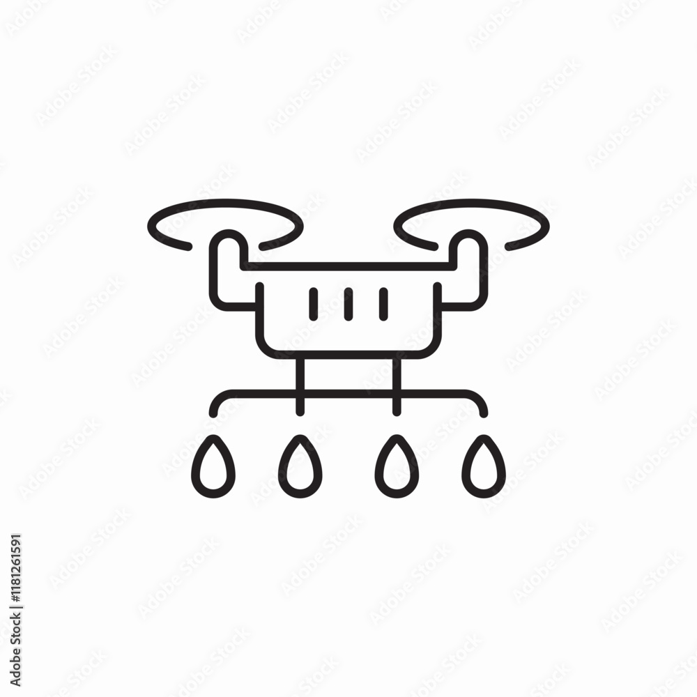 drone copter icon vector sign