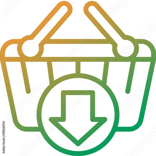 consumption gradient line icon
