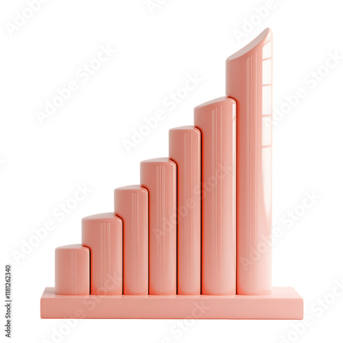 business graph showing growth3d background grow 3d icon investment finance business photo