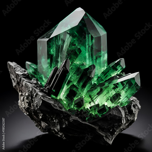 emerald green crystal