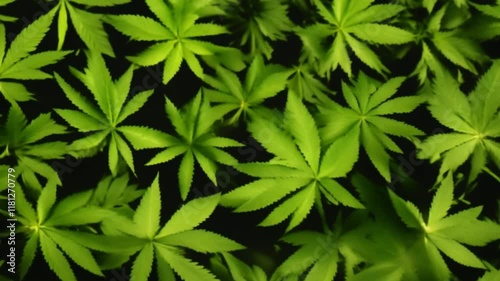 Lush Green Tropical Leaves Background ,generative ai