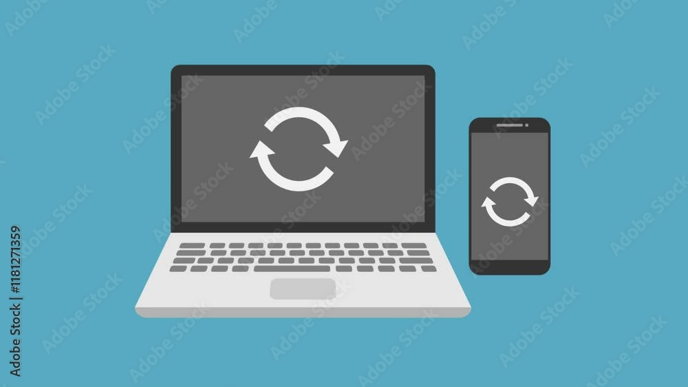 Laptop and smartphone, synchronize data between laptop with a smart phone Laptop and smartphone, synchronize data between laptop with a smart phone