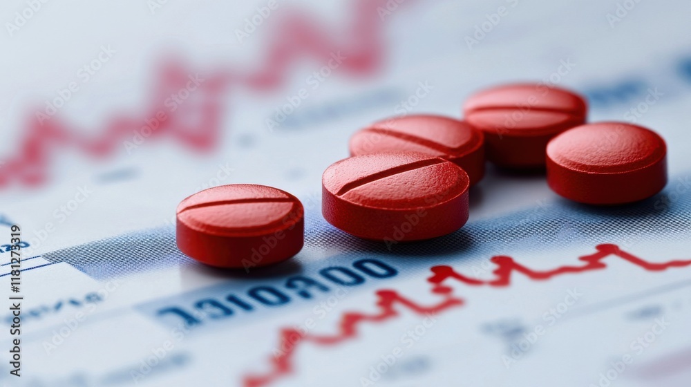 A dynamic graph with drug concentration curves representing pharmacokinetics studies on a solid white background A dynamic graph with drug concentration curves representing pharmacokinetics studies on a solid white background
