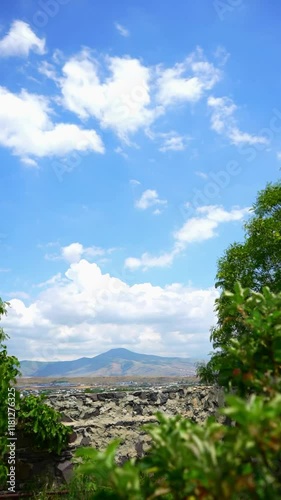 Beautiful clouds, fantastic concept, vertical video, cloud landscape, time lapse video photo