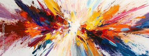 Wallpaper Mural Radiant bursts of paint in all directions Torontodigital.ca