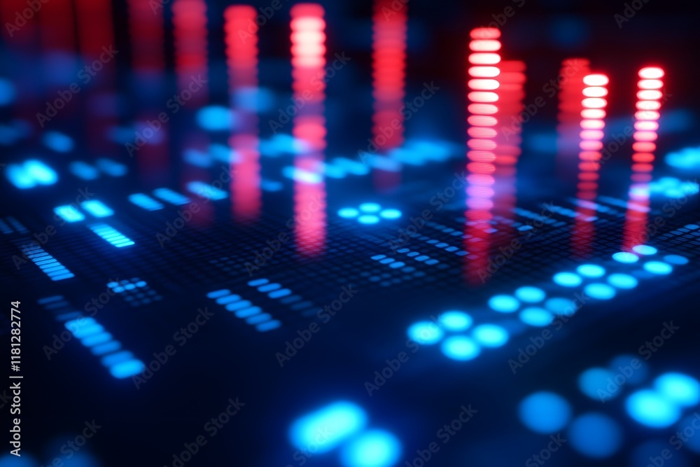 Digital Data Streams Flowing Brightly Digital Data Streams Flowing Brightly