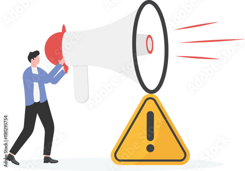 Important announcement, attention or warning information, breaking news or urgent message communication, alert and beware concept,
