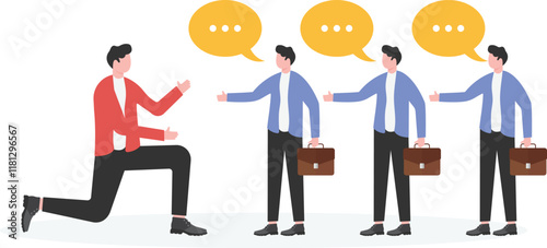 Good listener boss, listen and accept all opinion, suggestion or customer feedback concept,

