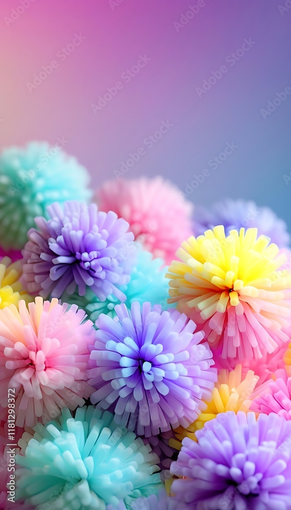 Obraz premium Colorful Whimsical Pom Poms Photography Phone Case Cover