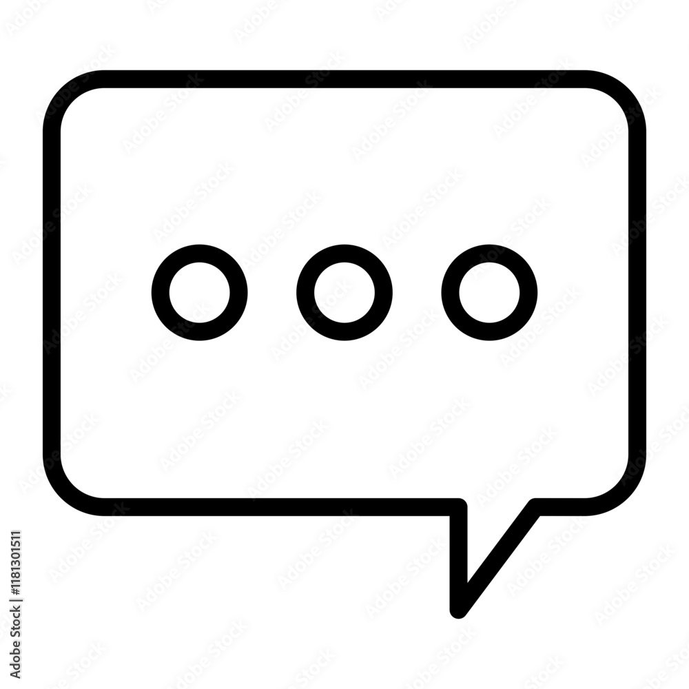 Chat Vector Line Icon Design