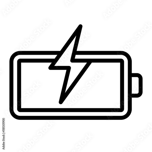 Charging Vector Line Icon Design