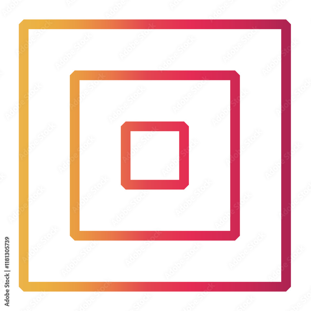 square Line Gradient Icon square Line Gradient Icon