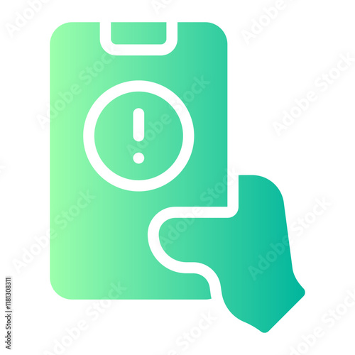 phone alert gradient icon