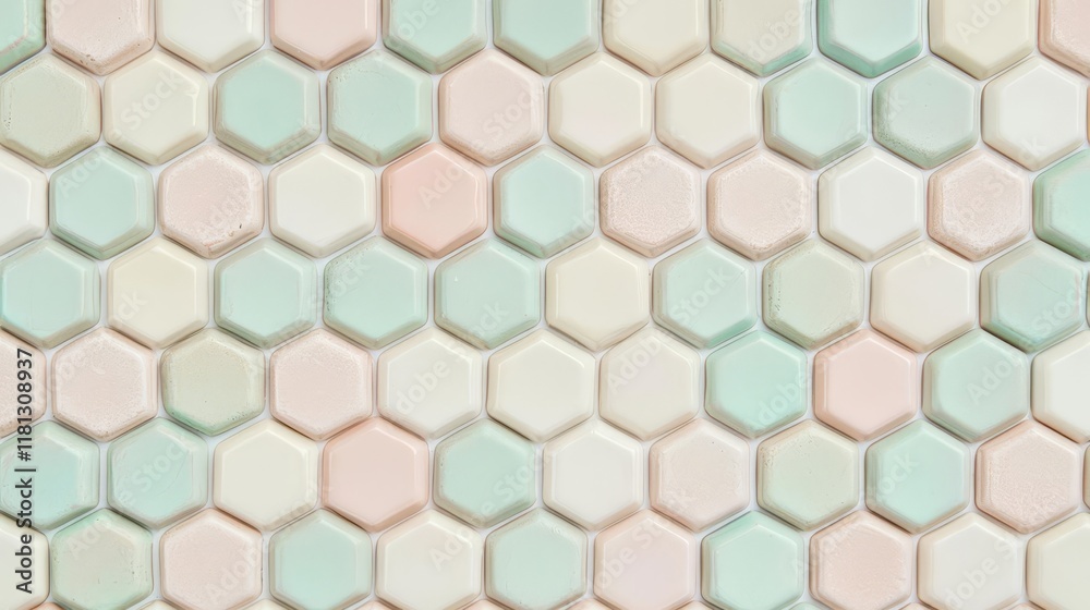 Fototapeta premium Pastel Hexagonal Honeycomb Pattern