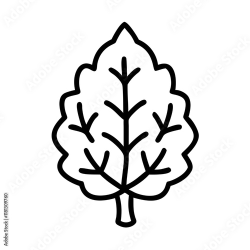 elm tree icon, tree line art, tree vector - simple black line art icon of elm tree perfect for logos, and tree-themed designs.