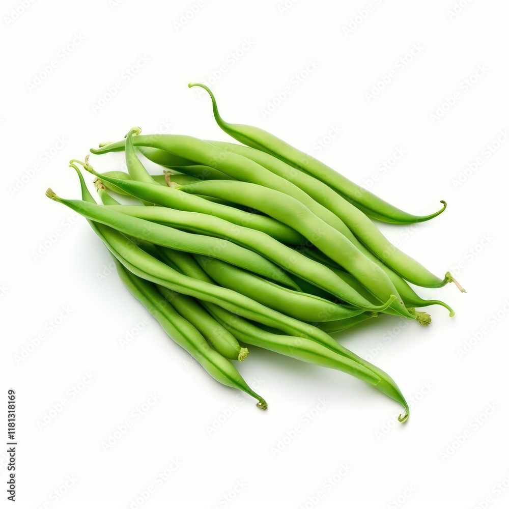 Fresh Pile of Raw Green Beans Displaying Natural Vibrancy and Crunchy Texture Perfect for Culinary Creations and Healthy Dishes Fresh Pile of Raw Green Beans Displaying Natural Vibrancy and Crunchy Texture Perfect for Culinary Creations and Healthy Dishes