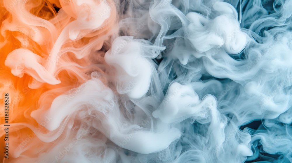 Fototapeta premium Abstract Smoke Tendrils in Swirling Motion, Abstract smoke concept.