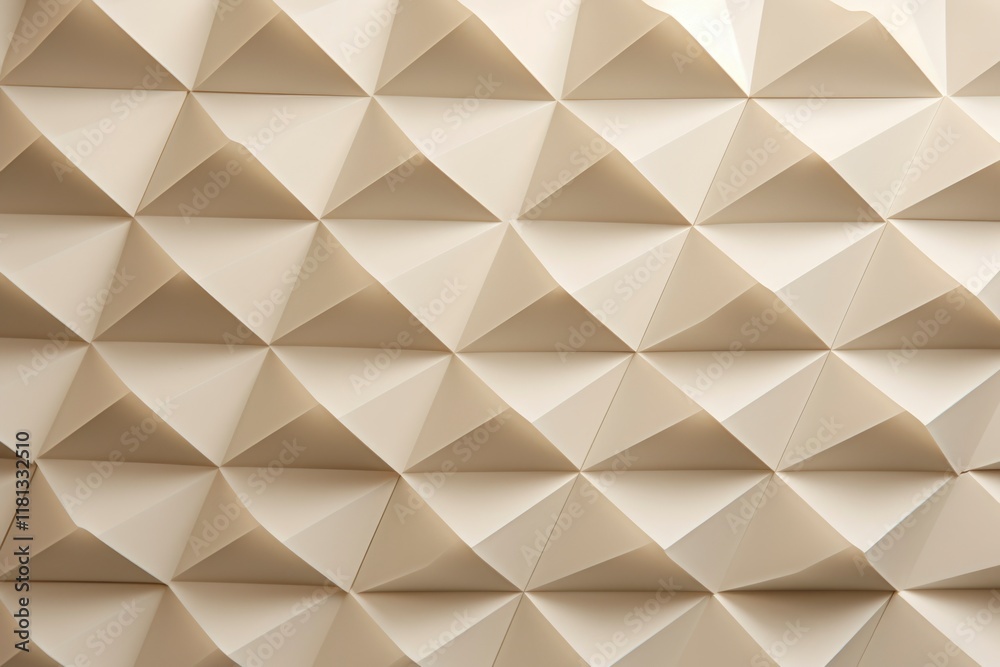 Obraz premium Beige triangular facet texture