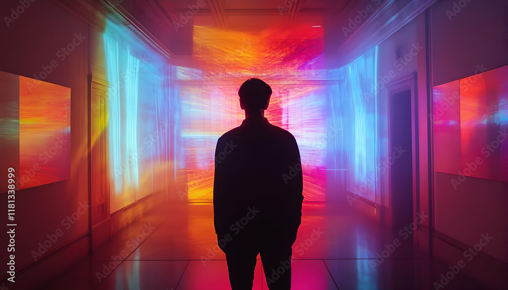 Holographic art installation in a museum, demonstrating creative and immersive possibilities - Holographic art installation in a museum, demonstrating creative and immersive possibilities -