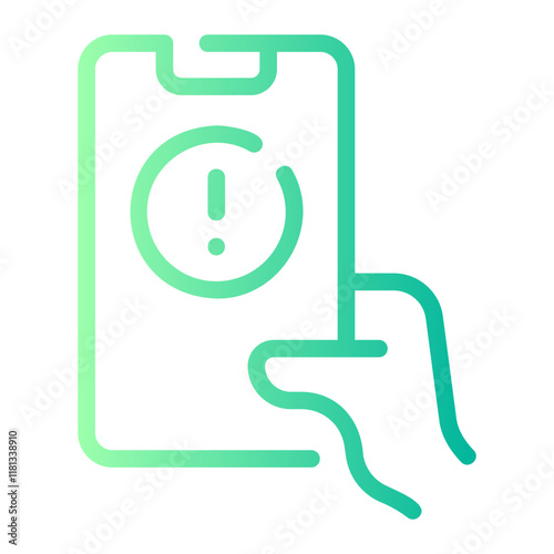 phone alert gradient icon