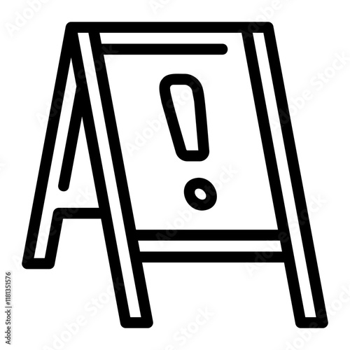 slippery sign line icon