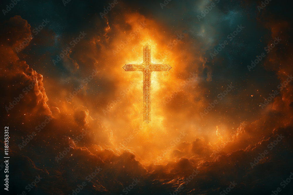 A sacred representation of the Epiphany cross, adorned with golden details and surrounded by light, symbolizing the revelation of Christ.
A sacred representation of the Epiphany cross, adorned with golden details and surrounded by light, symbolizing the revelation of Christ.