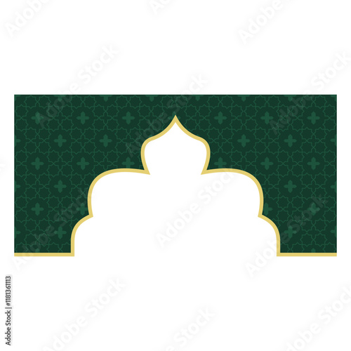 Islamic Header Frame Vector