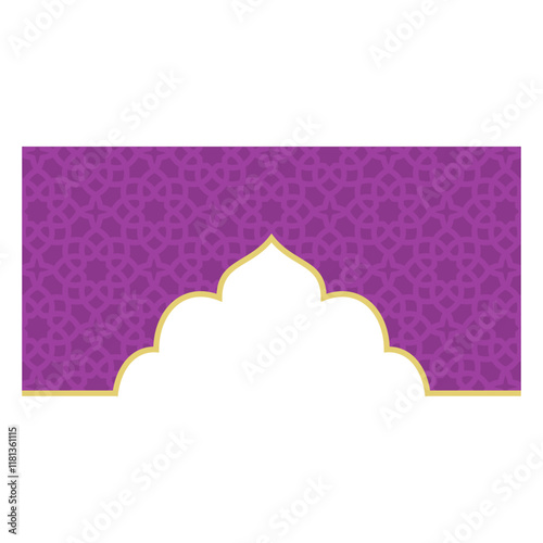 Islamic Header Frame Vector