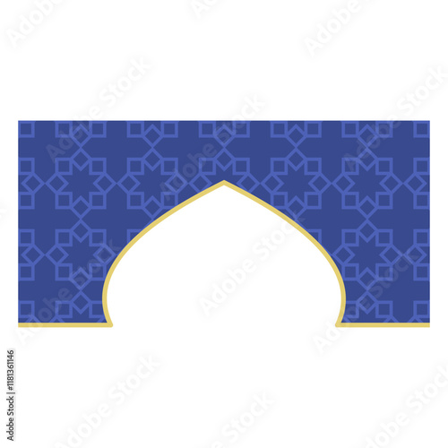 Islamic Header Frame Vector