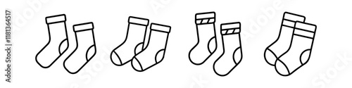 stockings icon, dress line art, dress vector - simple black line art icon of stockings perfect for logos, and dress-themed designs.